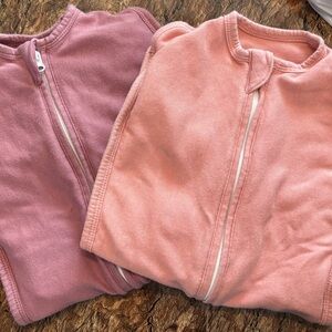 Cozy Kids Pajamas zip up Sleep Swaddles - Pink and Peach